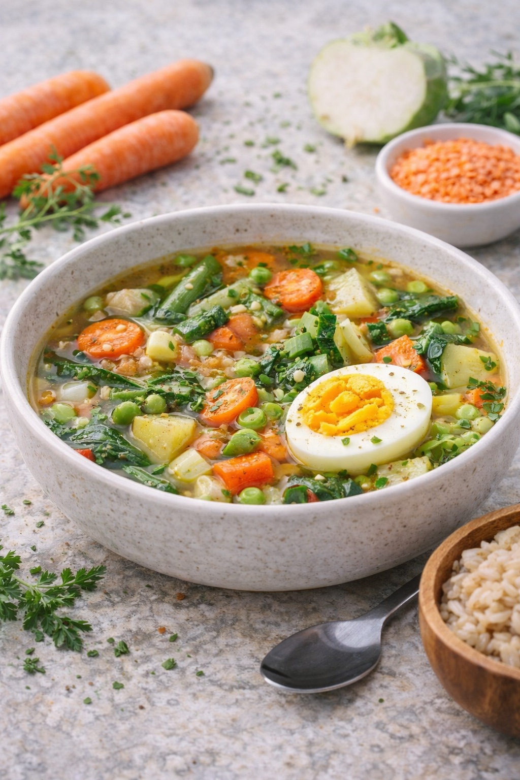 jarní zeleninová polévka